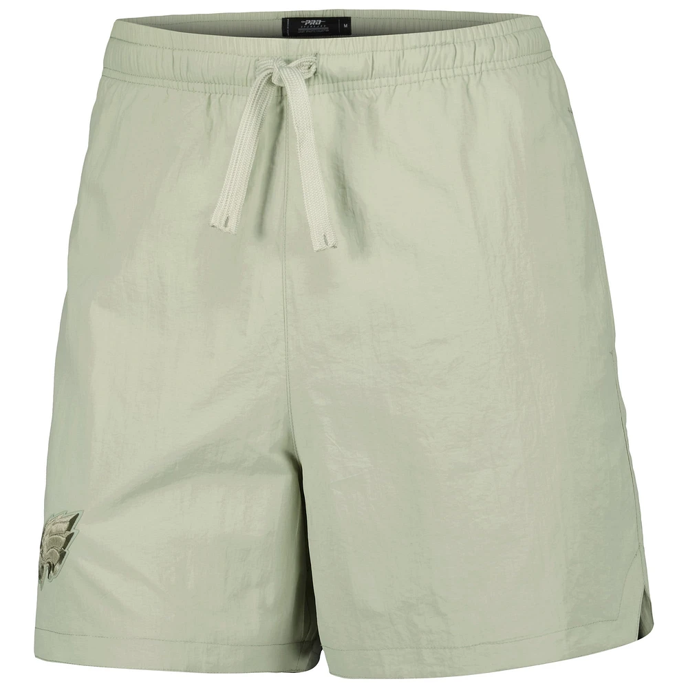 Men's Pro Standard  Light Green Philadelphia Eagles Neutrals 2.0 Woven Shorts