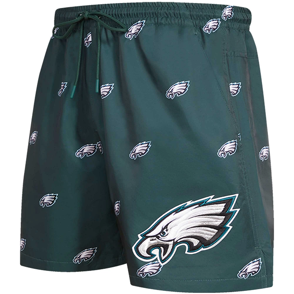 Short avec mini logo imprimé sur l'ensemble des Eagles de Philadelphie Pro Standard vert nuit pour hommes