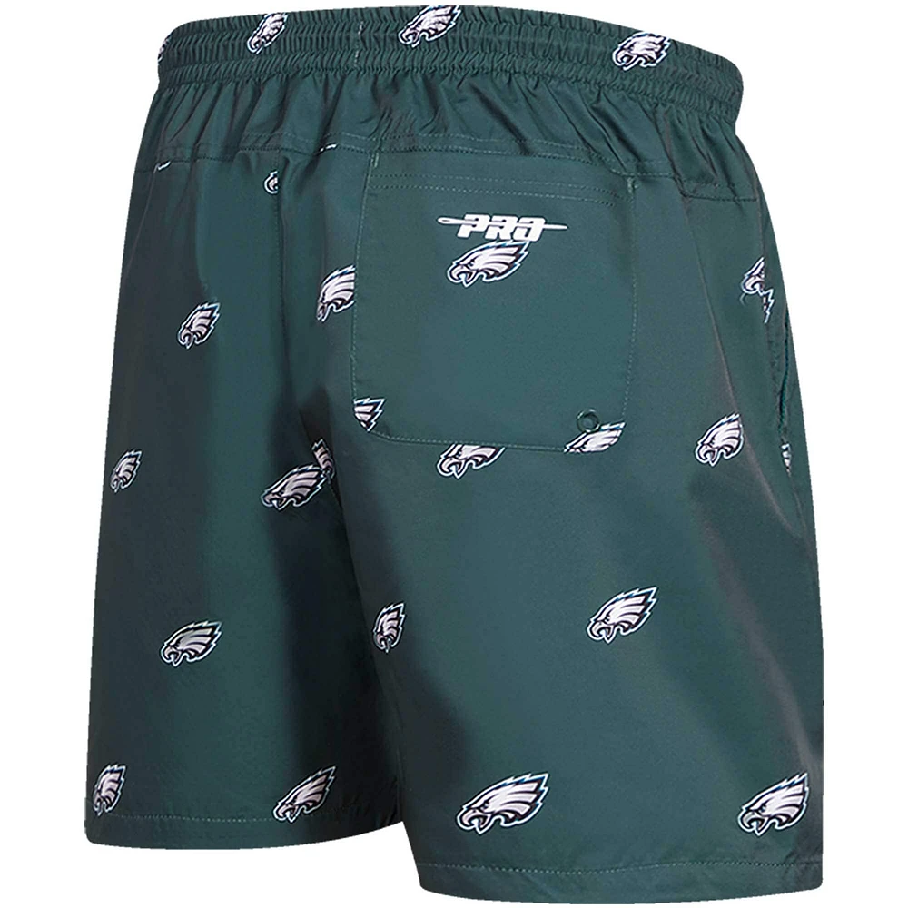 Short avec mini logo imprimé sur l'ensemble des Eagles de Philadelphie Pro Standard vert nuit pour hommes