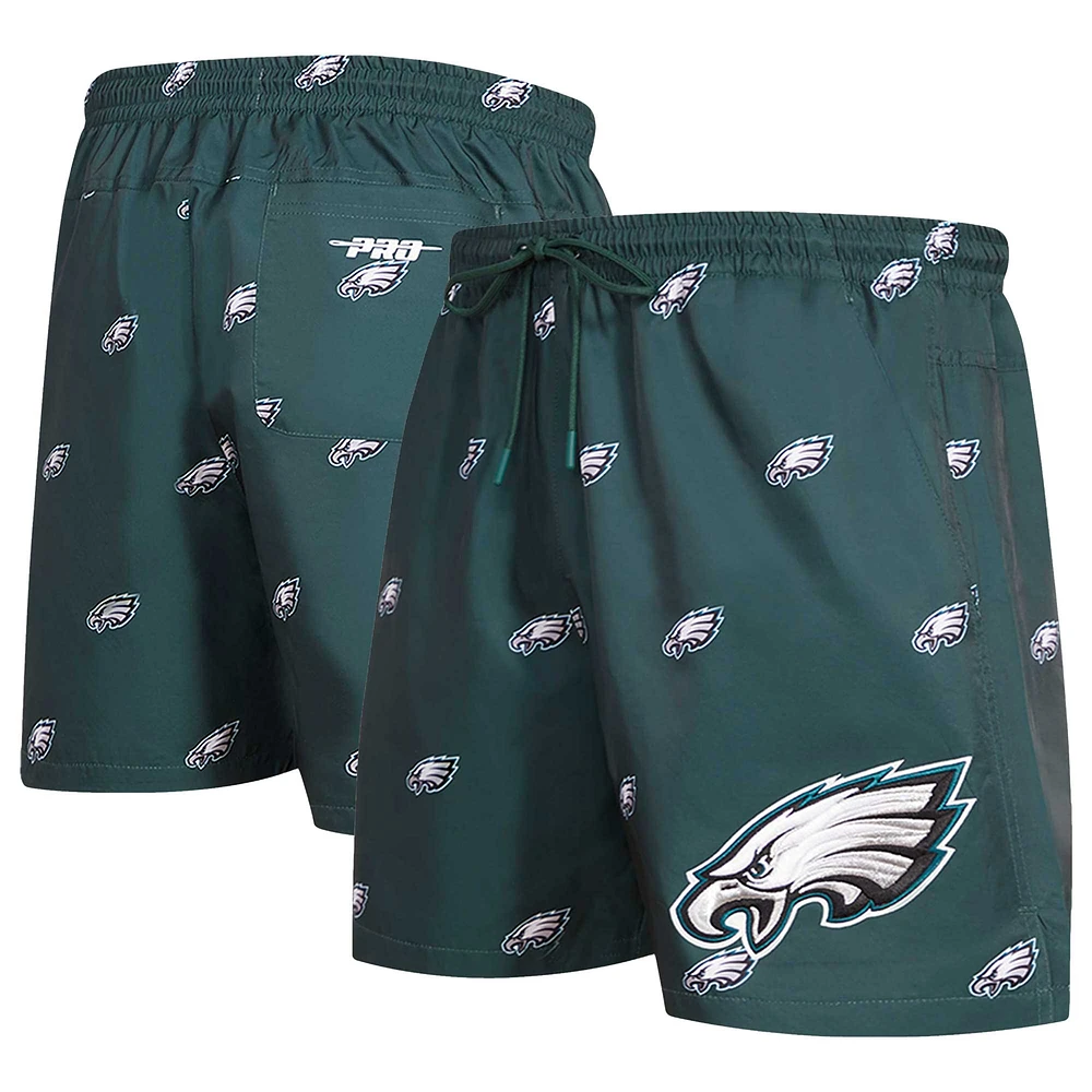 Short avec mini logo imprimé sur l'ensemble des Eagles de Philadelphie Pro Standard vert nuit pour hommes