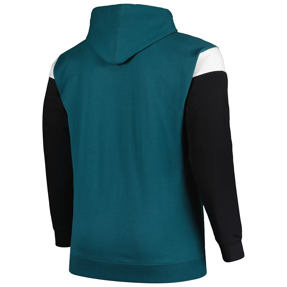 Sweat à capuche pour hommes Profile Midnight Green Philadelphia Eagles Big & Tall Trench Battle