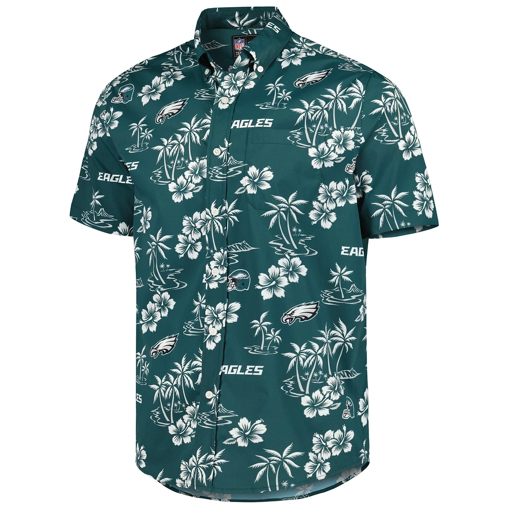 Chemise boutonnée Kekai des Eagles de Philadelphie Reyn Spooner vert minuit pour homme