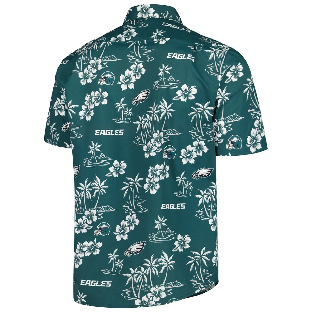 Chemise boutonnée Kekai des Eagles de Philadelphie Reyn Spooner vert minuit pour homme