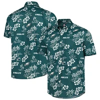 Chemise boutonnée Kekai des Eagles de Philadelphie Reyn Spooner vert minuit pour homme