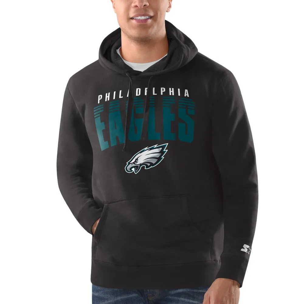 Men's Starter Midngiht Green/Black Philadelphia Eagles Logo Extreme  Full-Zip Hoodie