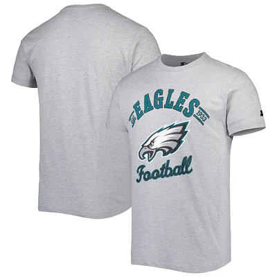 T-shirt Starter Heathered Grey Philadelphia Eagles Prime Time pour hommes