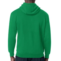 Men's Starter Kelly Green Philadelphia Eagles Team Retro Logo Fleece Tri-Blend Pullover Hoodie