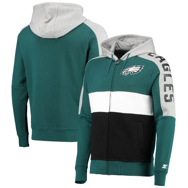 Men's Starter Black Philadelphia Eagles NFL 100 Quarter-Zip