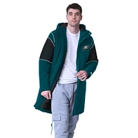 Men's Starter  Midnight Green Philadelphia Eagles Dynasty Polyfill Stadium Full-Zip Jacket