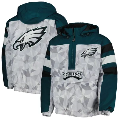 Men's Fanatics Branded Midnight Green Philadelphia Eagles Underdog  Quarter-Zip Jacket