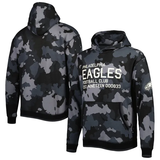 Philadelphia Eagles New Era Colorblock Current Pullover Hoodie - Black