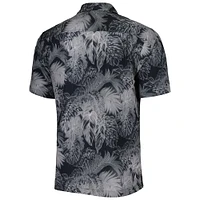 Chemise boutonnée pour homme Tommy Bahama noire Philadelphia Eagles Coast Luminescent Fronds Camp IslandZone