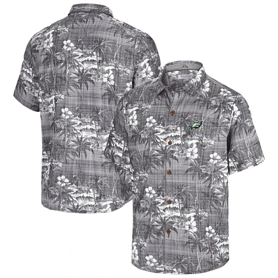 Chemise boutonnée noire pour homme Tommy Bahama Philadelphia Eagles Coconut Point Isla Palmetta Camp