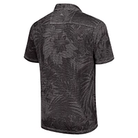 Men's Tommy Bahama Black Philadelphia Eagles Sport Santiago Paradise Polo