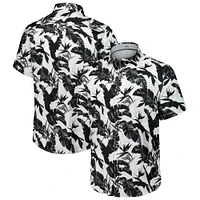 Men's Tommy Bahama Black Philadelphia Eagles Sunnyvale Blooms Camp Button-Up Shirt
