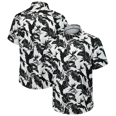 Men's Tommy Bahama Black Philadelphia Eagles Sunnyvale Blooms Camp Button-Up Shirt