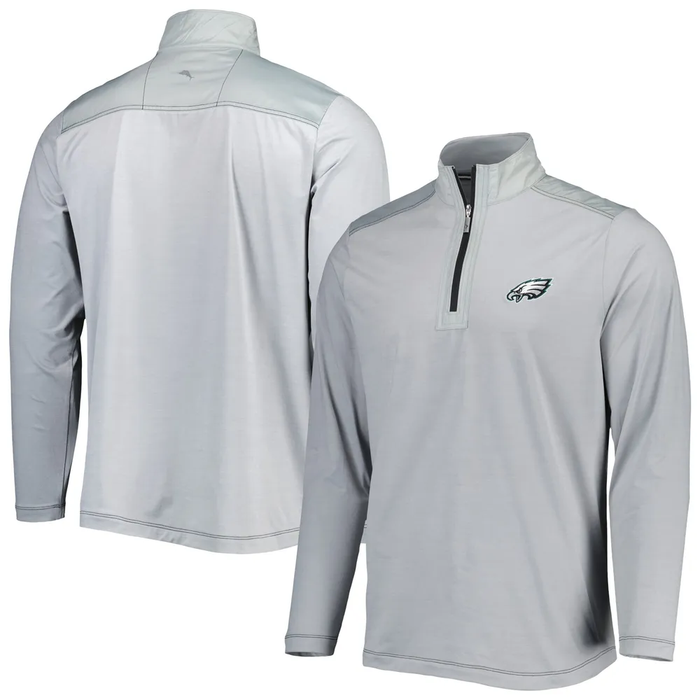 Antigua Men's Philadelphia Eagles Fortune Quarter-Zip Oatmeal Pullover