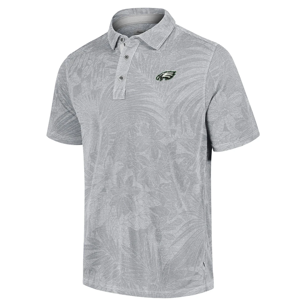 Polo Tommy Bahama gris pour homme des Philadelphia Eagles Sport Santiago Paradise