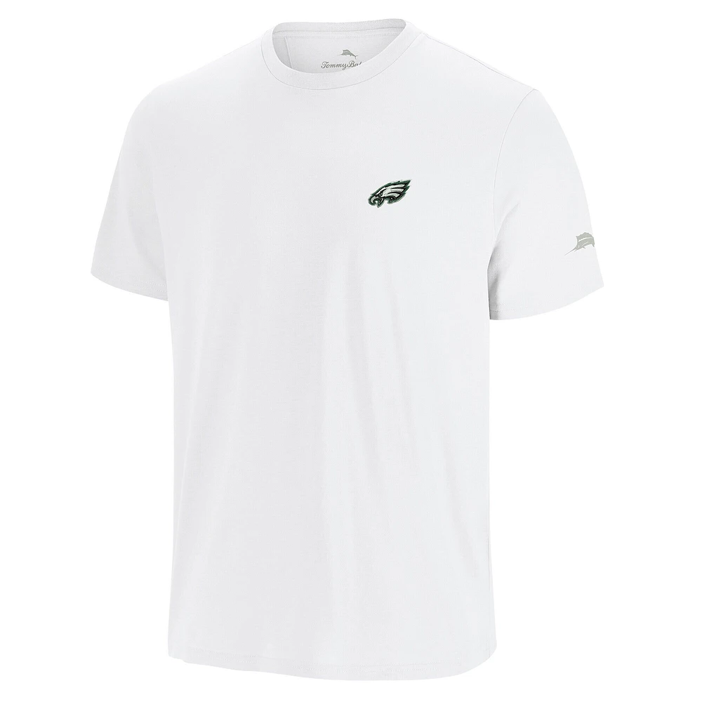 T-shirt graphique Tommy Bahama pour homme, blanc, Philadelphia Eagles Sport Torchdown