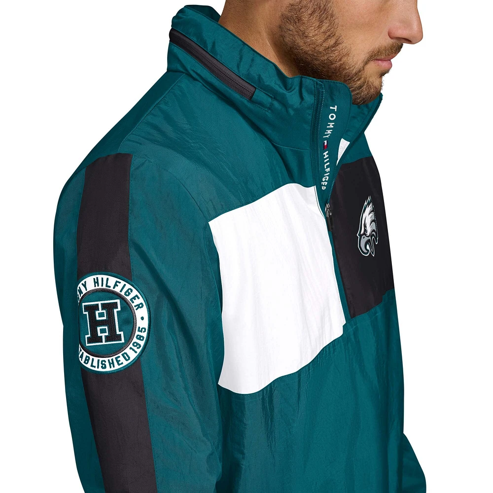 Veste à capuche légère demi-zip Gael des Philadelphia Eagles de Tommy Hilfiger pour homme