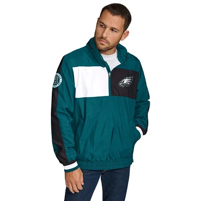 Men's Tommy Hilfiger Green Philadelphia Eagles Gael Lightweight Half-Zip Hoodie Jacket