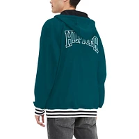 Sweat à capuche fermeture éclair quart de tour Aaron des Eagles Philadelphie Tommy Hilfiger vert nuit pour hommes