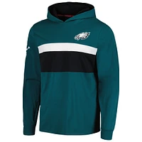 T-shirt à capuche manches longues Tommy Hilfiger pour hommes, vert minuit, Philadelphia Eagles Morgan