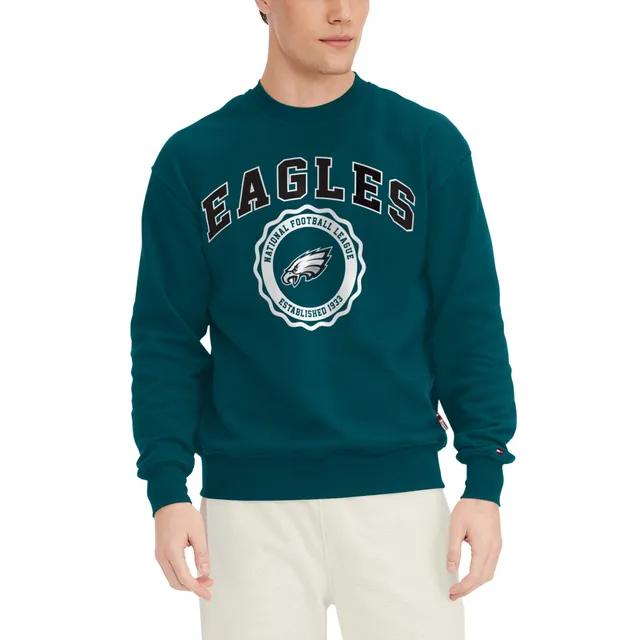 Men's Mitchell & Ness Black/Midnight Green Philadelphia Eagles Big & Tall Pullover  Sweatshirt