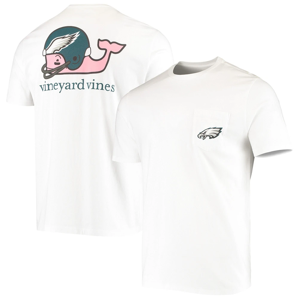 T-shirt pour homme Vineyard Vines blanc avec casque Big & Tall des Eagles de Philadelphie