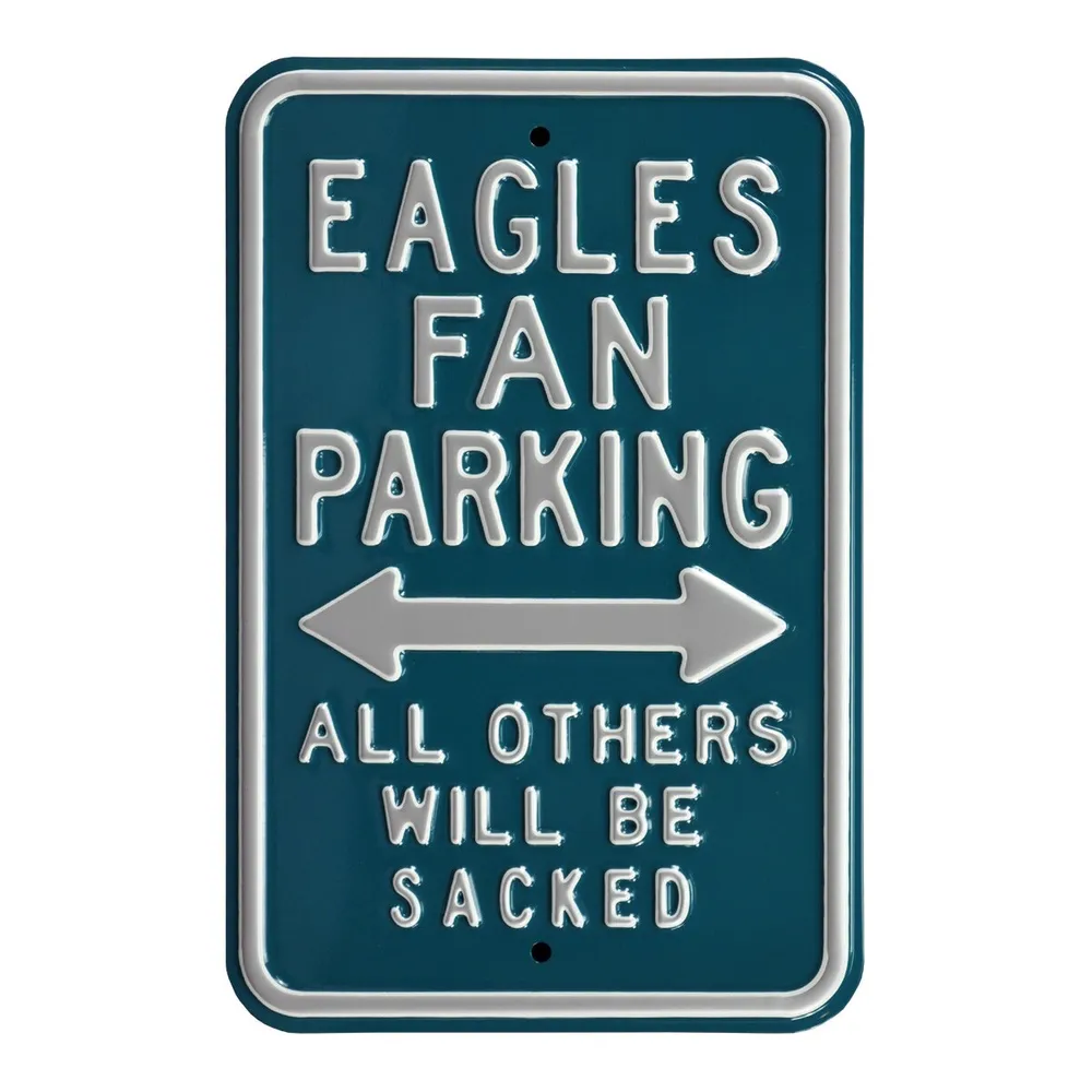  Authentic Street Signs Midnight Green Philadelphia Eagles 12  x 18 Steel Parking Sign : Sports & Outdoors