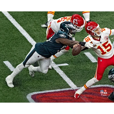 Milton Williams Philadelphia Eagles Unsigned Super Bowl LIX Sack vs. Kansas City Chiefs Photograph