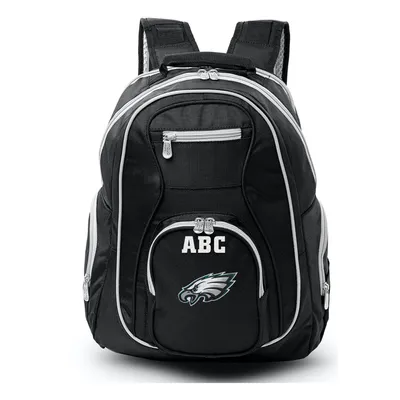 Philadelphia Eagles MOJO Personalized Premium Color Trim Backpack - Black