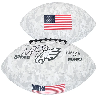 Nick Foles Philadelphia Eagles Autographed Wilson 2024 Salute To Service Football 