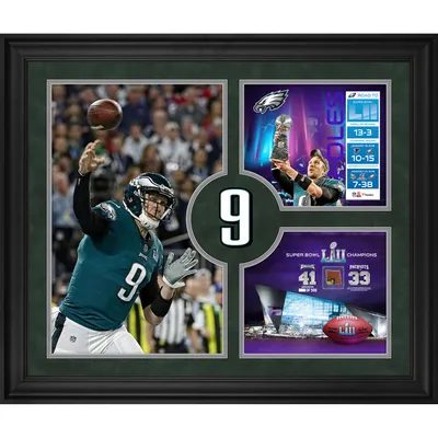 Philadelphia Eagles Framed 23 x 27 1st Time Super Bowl LII Champion  Floating Ticket Collage