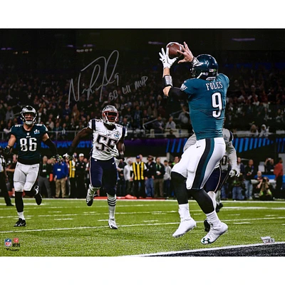 Nick Foles Philadelphia Eagles Super Bowl LII Champions Autographed 16" x 20" Philly Special Touchdown Catch Photograph with "SB LII MVP" Inscription