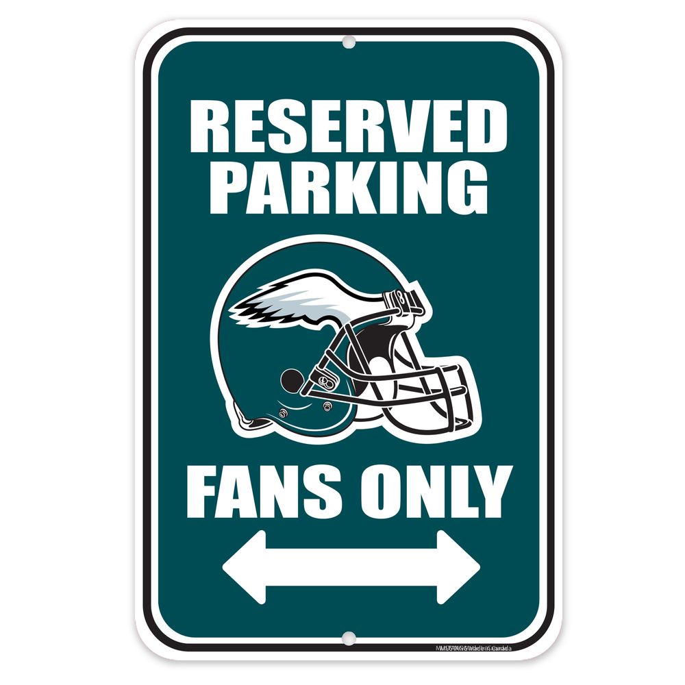 Philadelphia Eagles Reserved Parking Sign