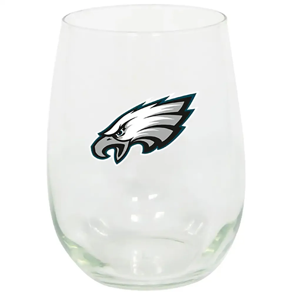 Lids Philadelphia Eagles 15oz. Stemless Wine Glass