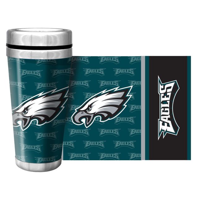 Eagles de Philadelphie 16oz. Tasse de voyage avec papier peint complet