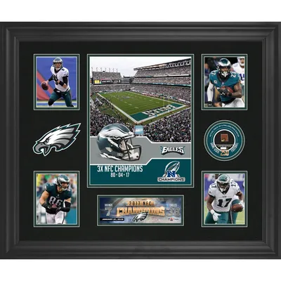 Seattle Seahawks Shop Exclusive 2014 NFC Champions Framed 15'' x 17'' Collage with A Piece of Game-Used Football from The Championship Game - Limited