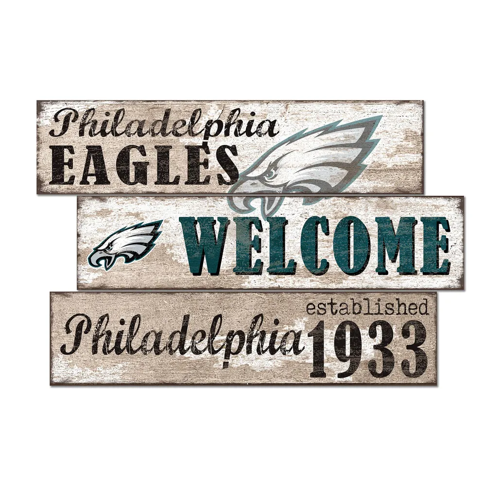 Lids Philadelphia Eagles 24' 3-Plank Welcome Sign