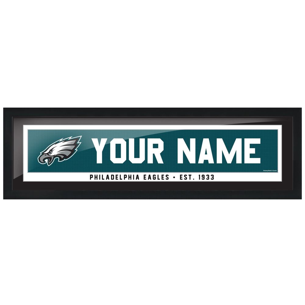 Philadelphia Eagles - 6'' x 22'' Personalized Framed Art