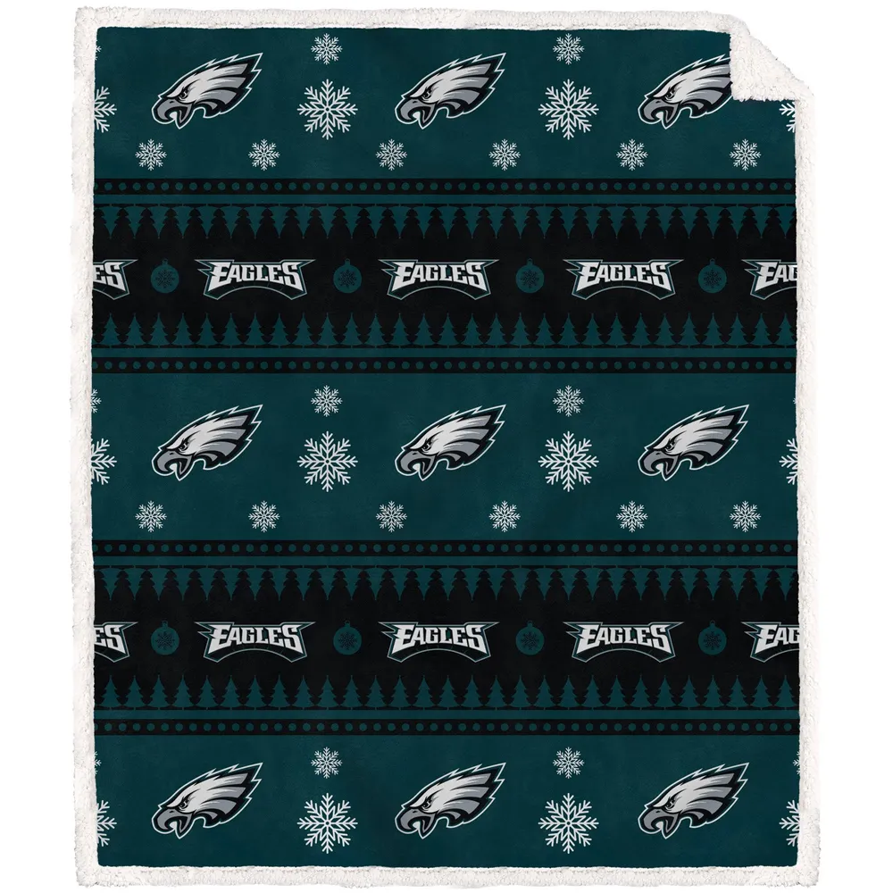 Lids Philadelphia Eagles 60'' x 70'' Holiday Gift Wrap Sherpa Flannel  Fleece Blanket