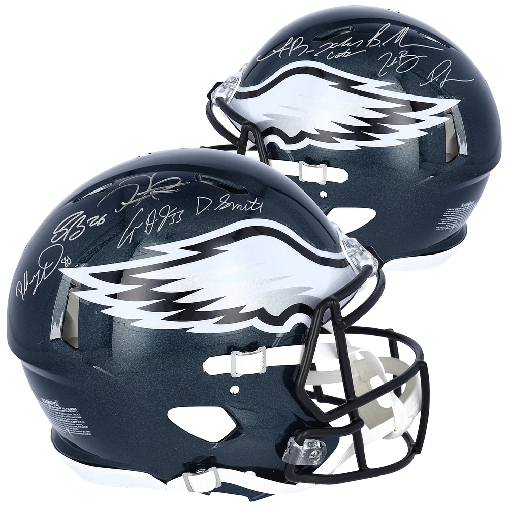 Philadelphia Eagles Autographed Super Bowl LIX Champions Riddell Speed Authentic Helmet with at least 10 Signatures featuring Jalen Hurts, DeVonta Smith, Cooper DeJean, Dallas Goedert, Saquon Barkley, more! - Limited Edition of 250