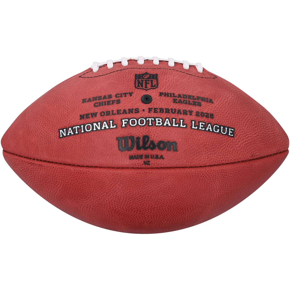 Philadelphia Eagles Autographed Super Bowl LIX Duke Football with Jalen Hurts, DeVonta Smith, Cooper DeJean and Dallas Goedert Signatures