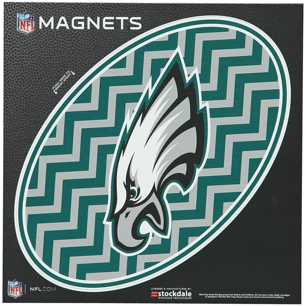 Philadelphia Eagles Chevron 6 x 6 Oval Full Color Magnet