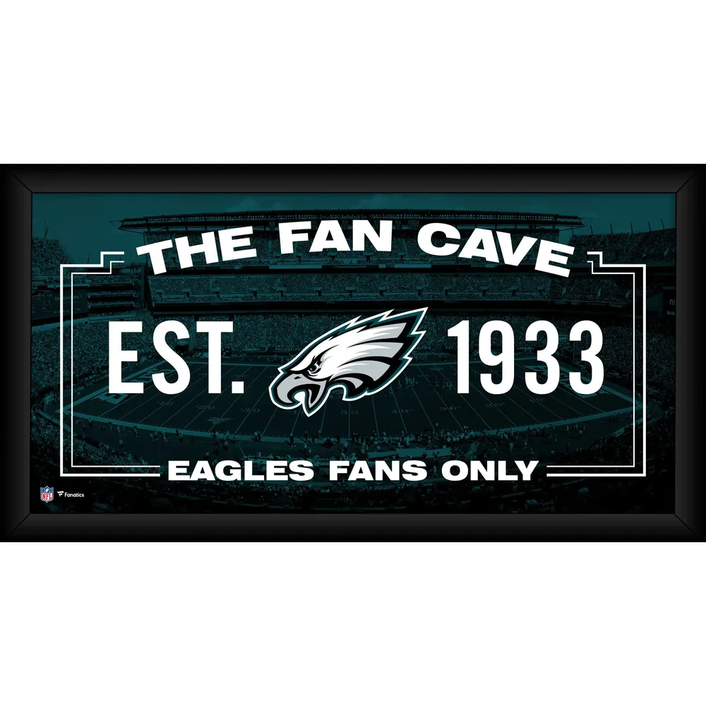 Collage encadré de grotte de fans des Eagles de Philadelphie 10" x 20"