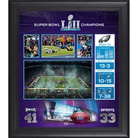 Collage de l'équipe des champions du Super Bowl LII encadré 15" x 17" des Eagles de Philadelphie