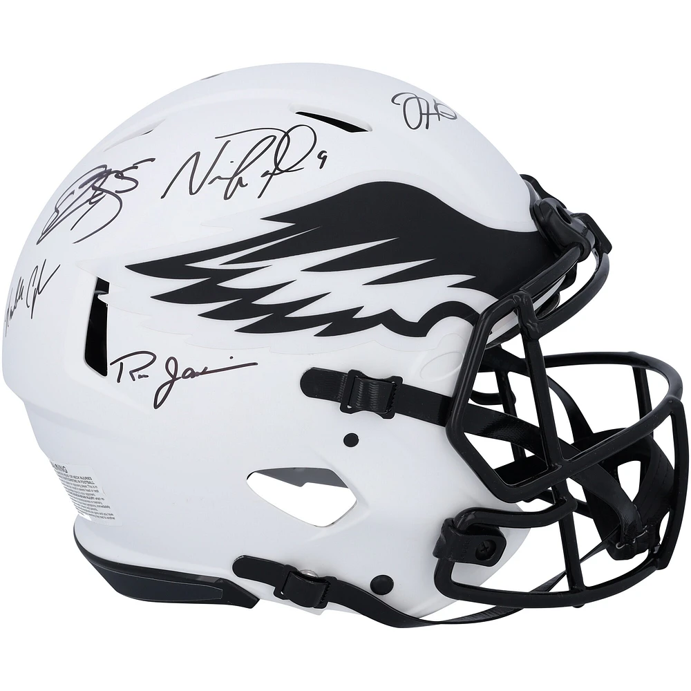 Philadelphia Eagles Quarterbacks Autographed Riddell Lunar Speed Authentic Helmet with 5 Signatures