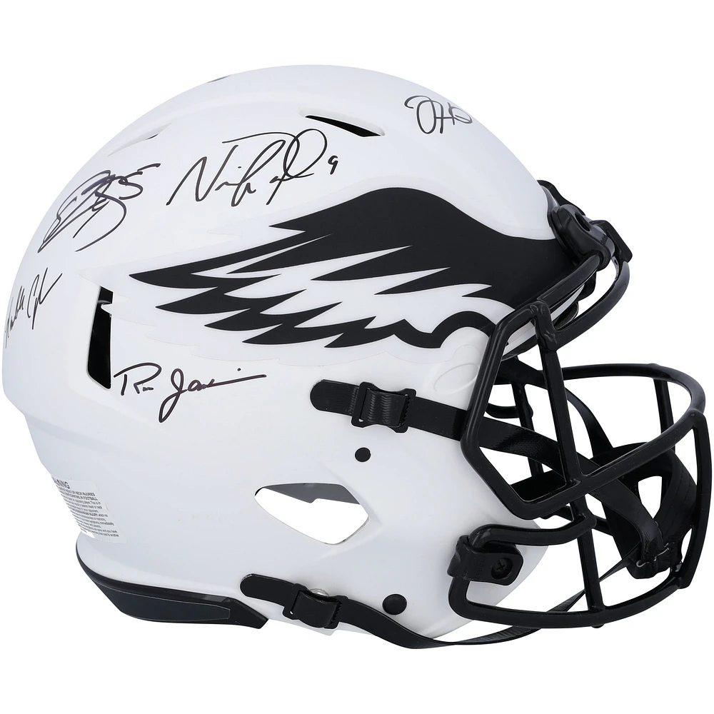 Philadelphia Eagles Quarterbacks Autographed Riddell Lunar Speed Authentic Helmet with 5 Signatures