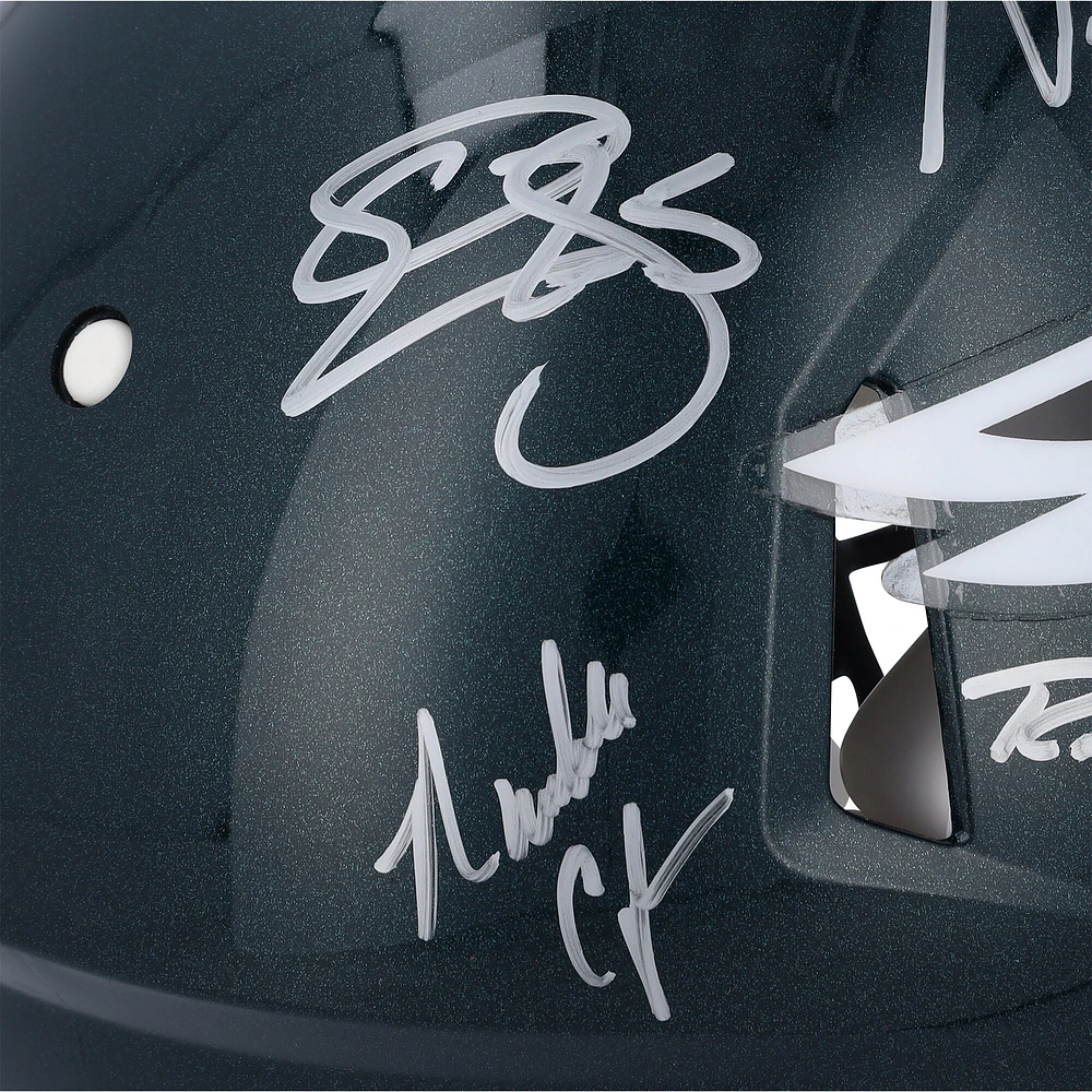 Philadelphia Eagles Quarterbacks Autographed Riddell Speed Authentic Helmet with 5 Signatures